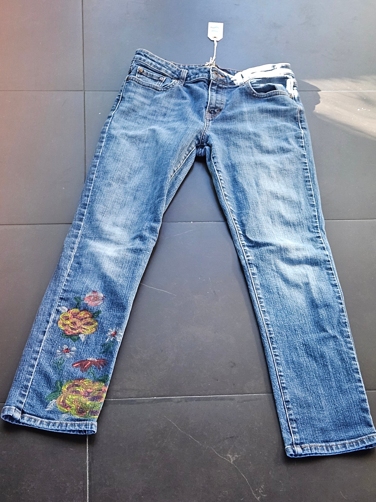 flower landscape jeans